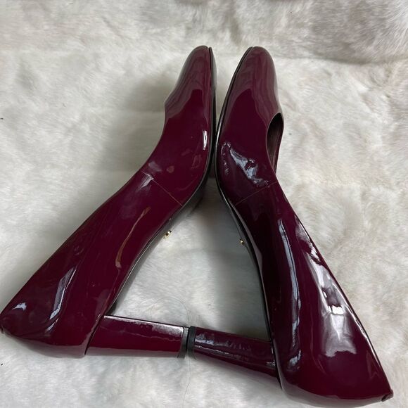 Lauren Ralph Lauren Hala patent leather Burgundy heels size 9.5B - Picture 7 of 10